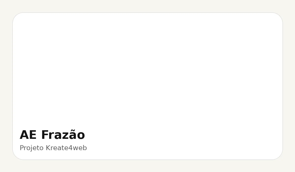 Print do projeto AE Frazão