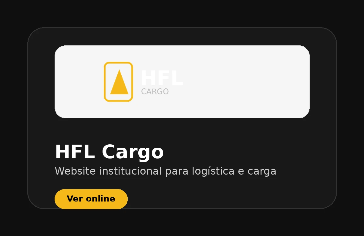 Print do projeto HFL Cargo